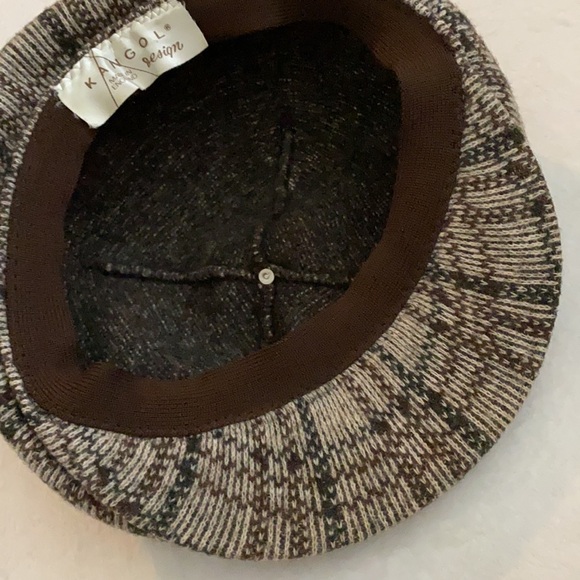 {VTG} Kangol Design | Four Panel Wool Blend Tweed Plaid Hat Cap Made in England - Picture 10 of 16